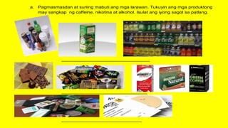 mga produktong may caffeine|MAPEH 5.